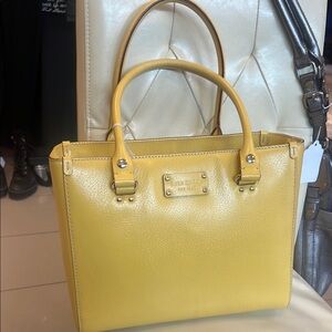 Yellow Leather Tote Bag Kate spade